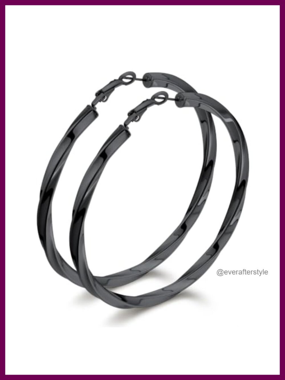 5mm Thick Gold Hoop Earrings Hypoallergenic Stainless Steel Lightweight Chunky
